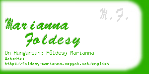 marianna foldesy business card